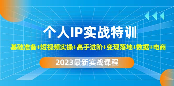 2023个人IP实战特训：基础准备 短视频实操 高手进阶 变现落地 数据 电商-左左项目网