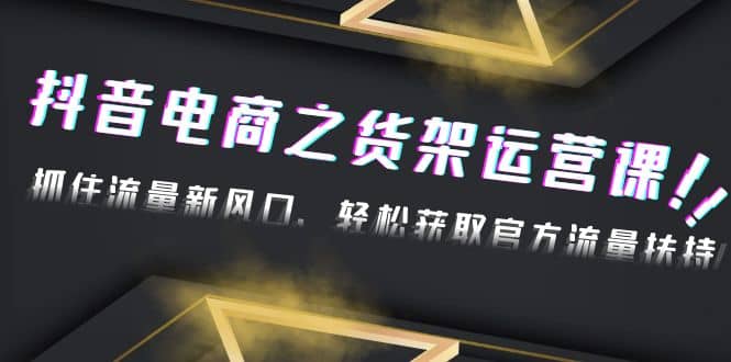 2023抖音电商之货架运营课：抓住流量新风口，轻松获取官方流量扶持-左左项目网