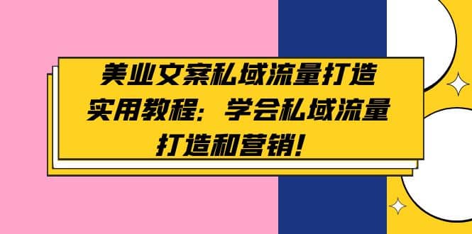 美业文案私域流量打造实用教程：学会私域流量打造和营销-左左项目网