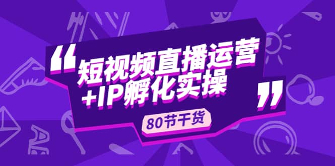 短视频直播运营 IP孵化实战：80节干货实操分享-左左项目网