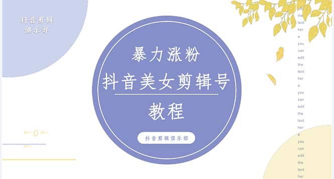 抖音快手暴力涨粉美女混剪视频教程 百分百过原创图片教程 附带违规申诉方法-左左项目网