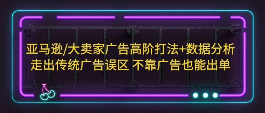 亚马逊/大卖家广告高阶打法 数据分析，走出传统广告误区 不靠广告也能出单-左左项目网