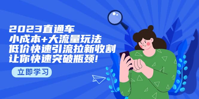 2023直通小成本 大流量玩法，低价快速引流拉新收割，让你快速突破瓶颈-左左项目网