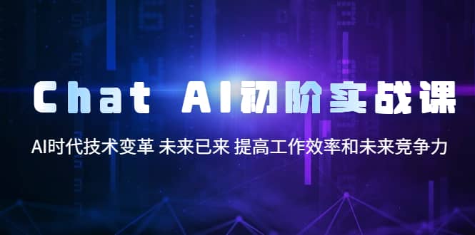 Chat AI初阶实战课，AI时代技术变革 未来已来 提高工作效率和未来竞争力-左左项目网