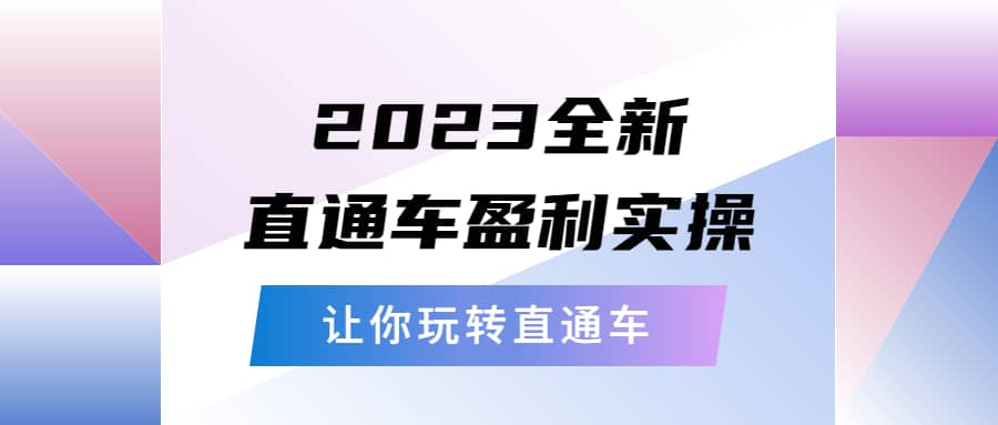 2023全新直通车·盈利实操：从底层，策略到搭建，让你玩转直通车-左左项目网