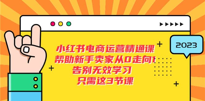 小红书电商·运营精通课，帮助新手卖家从0走向1 告别无效学习（7节视频课）-左左项目网