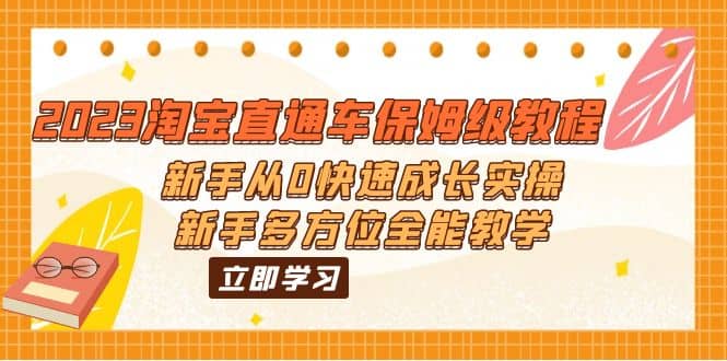 2023淘宝直通车保姆级教程：新手从0快速成长实操，新手多方位全能教学-左左项目网