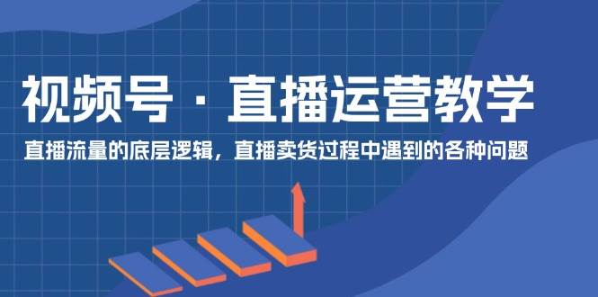 视频号 直播运营教学：直播流量的底层逻辑，直播卖货过程中遇到的各种问题-左左项目网